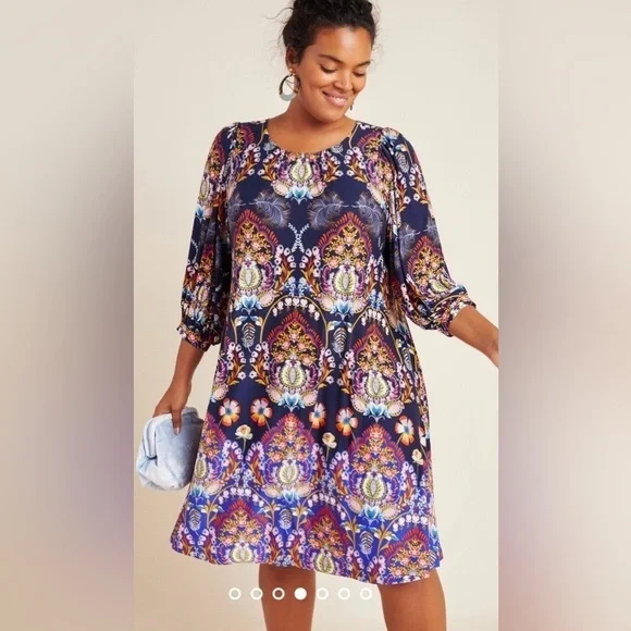 NWT Anthropologie Maeve Sawyer Balloon-Sleeved Dress - Picture 4 of 16